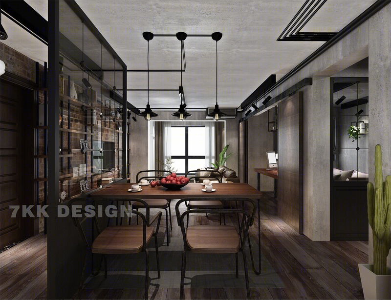 新梅共和城100m²工业风-61