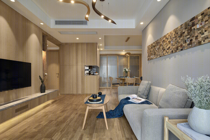 老木头与日式风的完美融合 | 93m²四室两厅改造案例-15