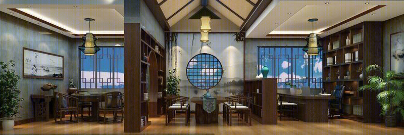 保山腾冲县中式风格腾龙办公室设计-7