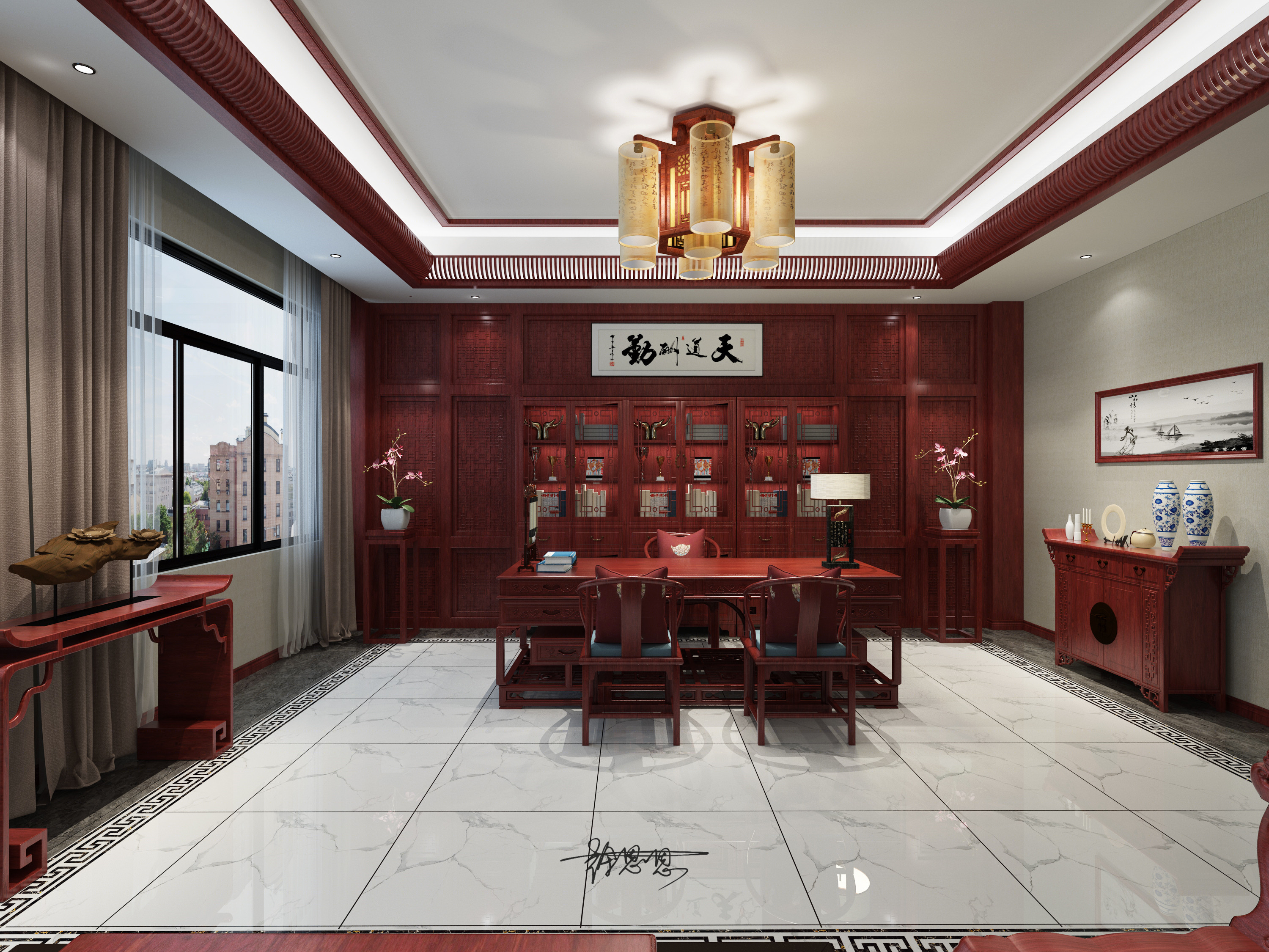 东方意蕴，大象有形——中式古典办公室设计解读-6