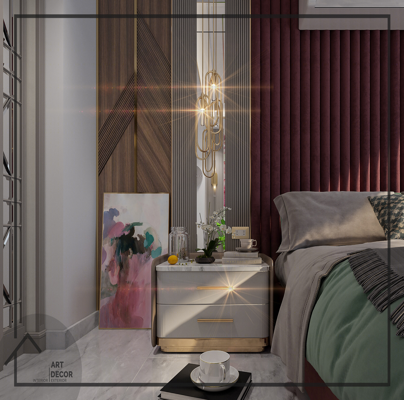 Master bedroom with dressing..S.W:3dsmax/vray/photoshop-1