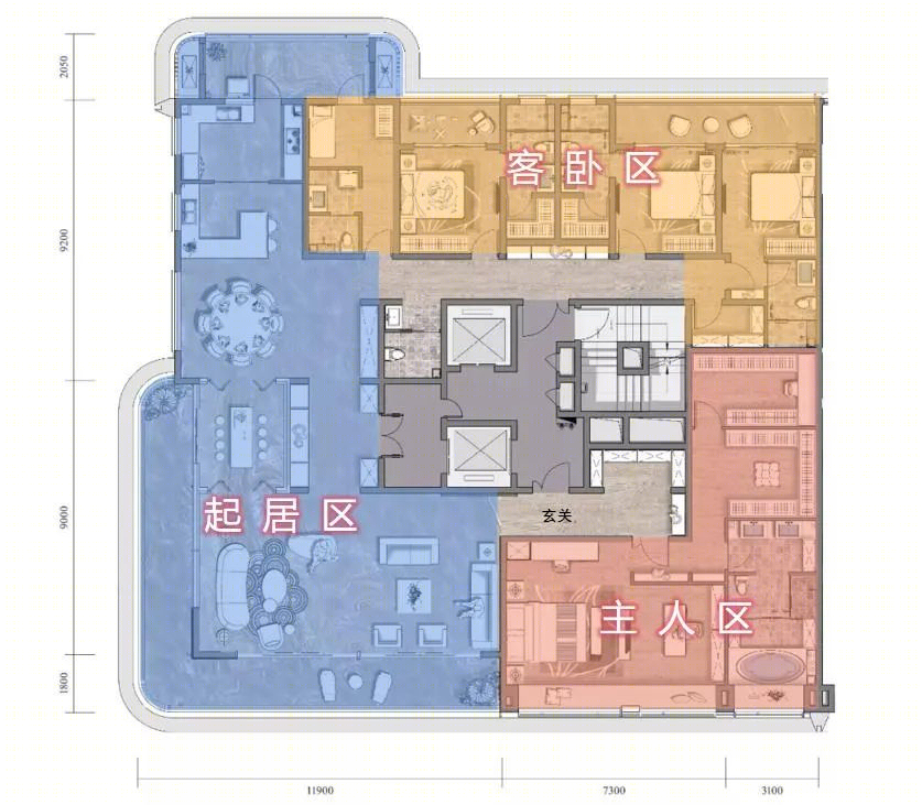 一层一户,创新“大平层”（230·760㎡多个面积段）-43