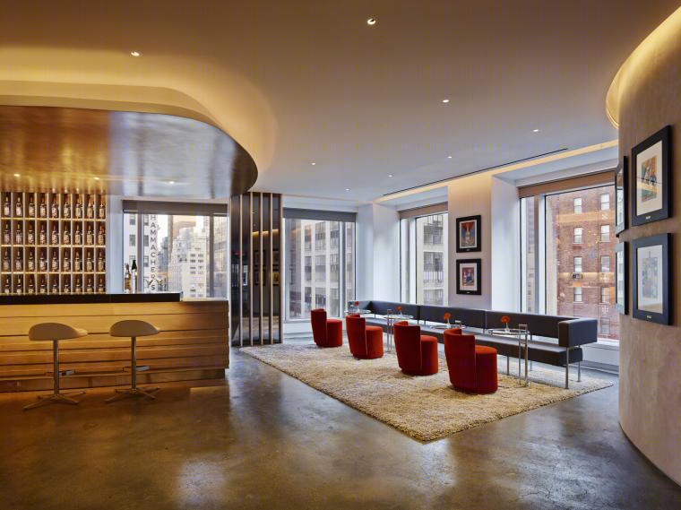 美国 Stoli 伏特加办公室，红与黑的极致诱惑-6