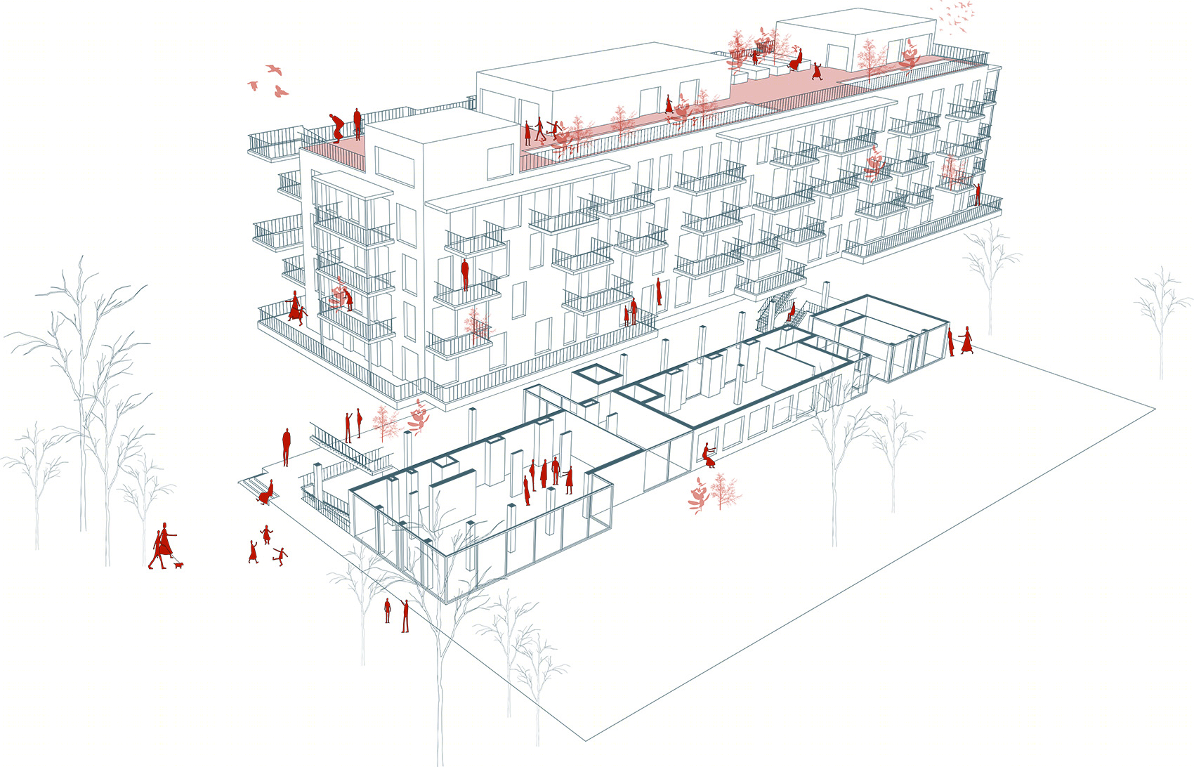 维也纳零能耗社会保障住宅 · Gleis 21 联合住宅丨奥地利维也纳丨einszueins architektur-42