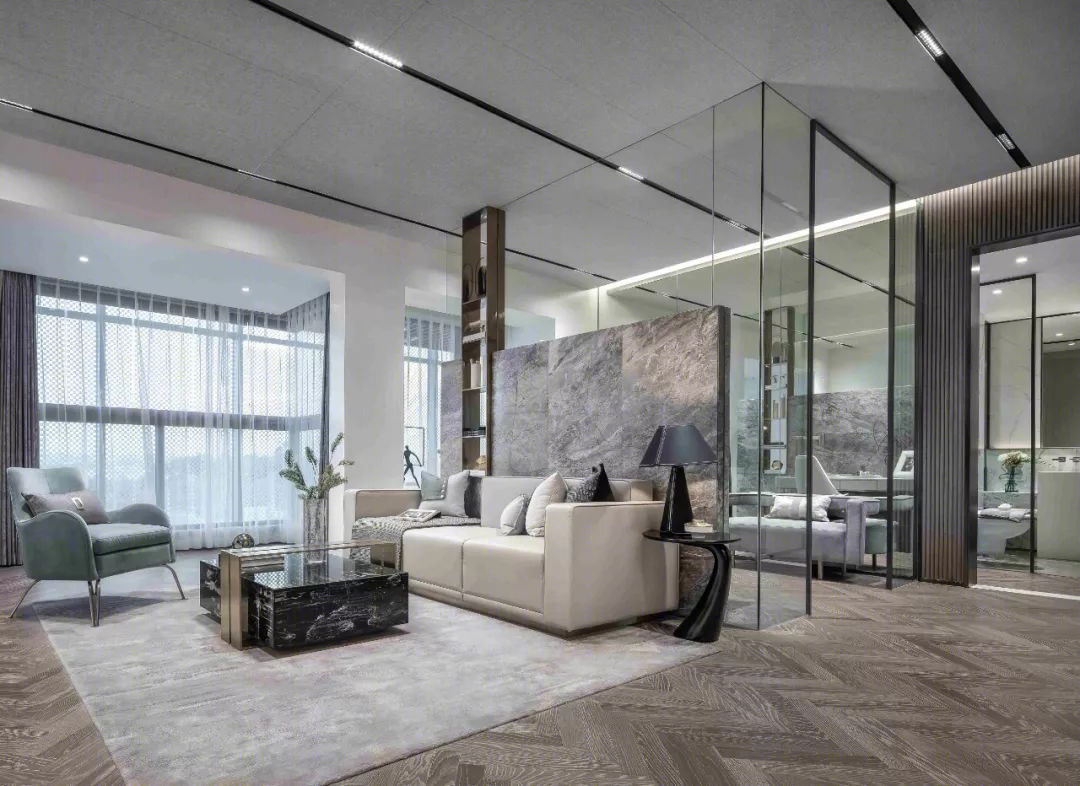 成都天府中心城样板间——爱马仕橙&极光绿演绎现代轻奢生活-27