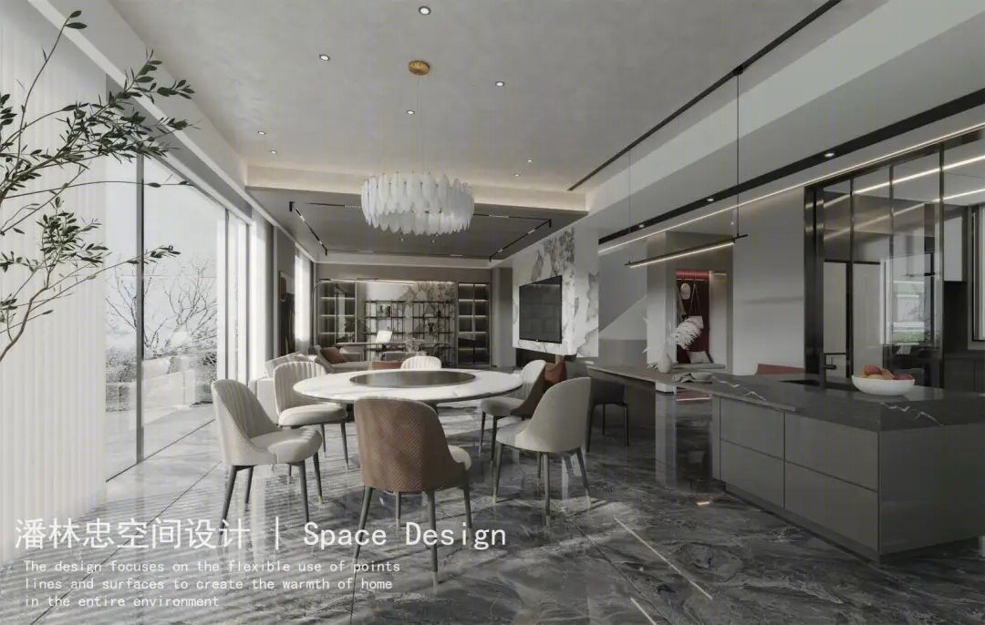 湖州现代简约家居丨中国湖州丨潘林忠空间设计-8