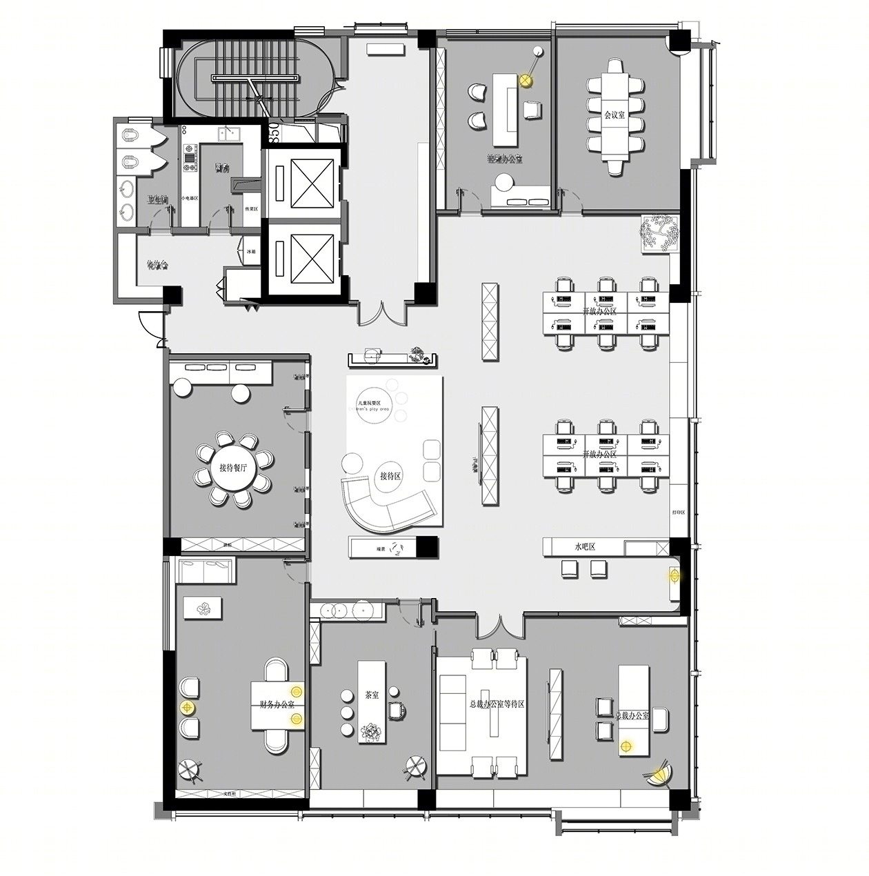 现代简约办公空间设计丨中国山东丨Yinji Space Design-54