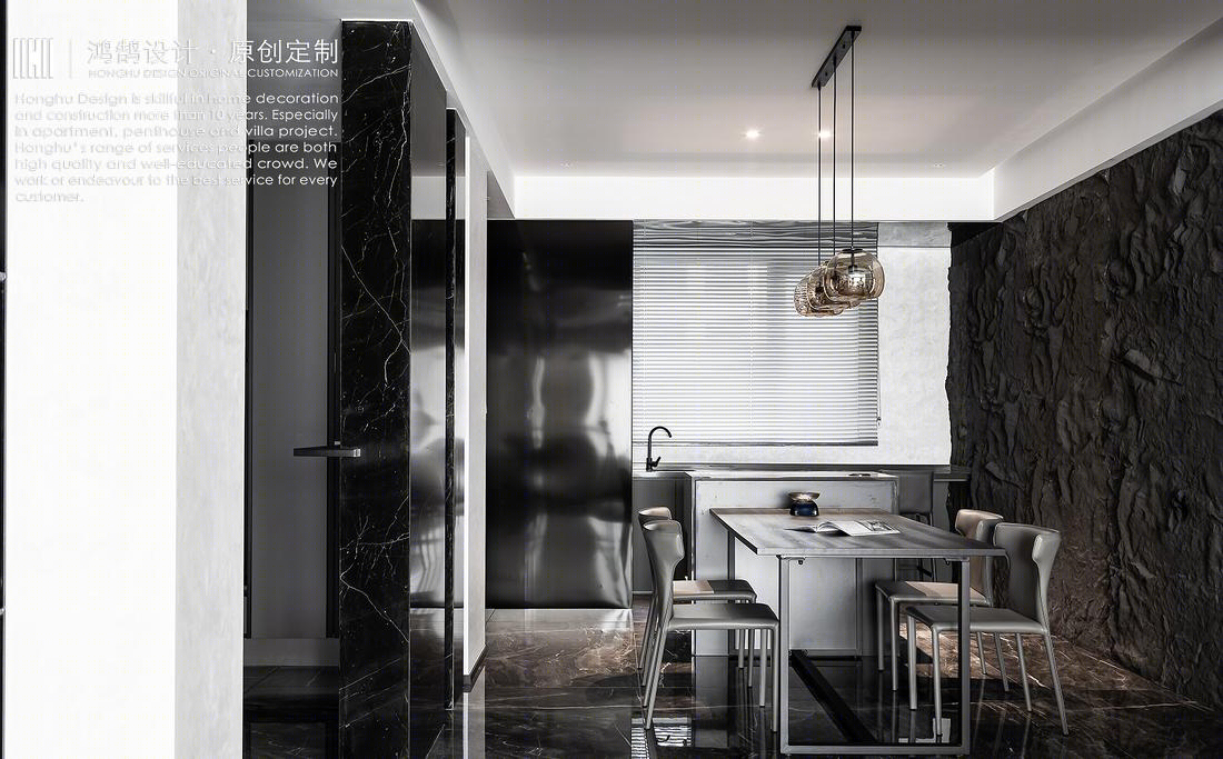 黑白交融的 240m²纯粹生活美学之家-12