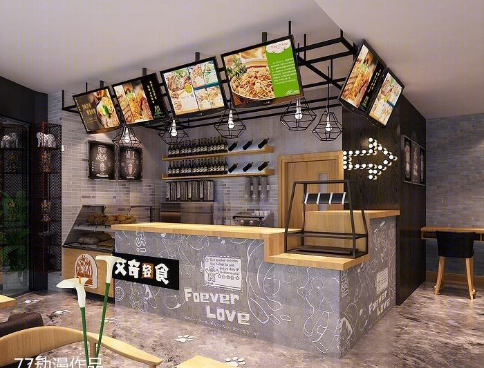 
艾奇轻食门店设计图 -1