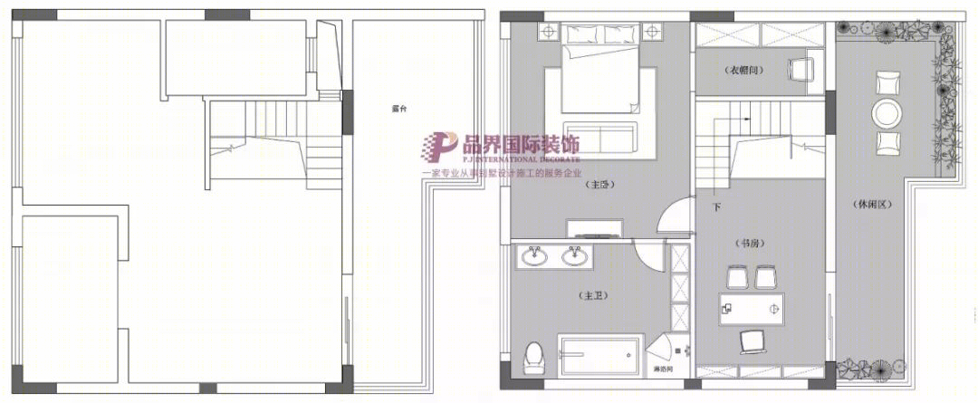 龙湖·开元别墅 B 户型中户设计方案解析-54