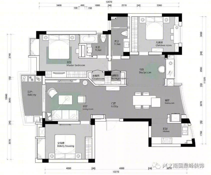 136 平米灰色调双居室 | 低调高雅、内敛柔和-4