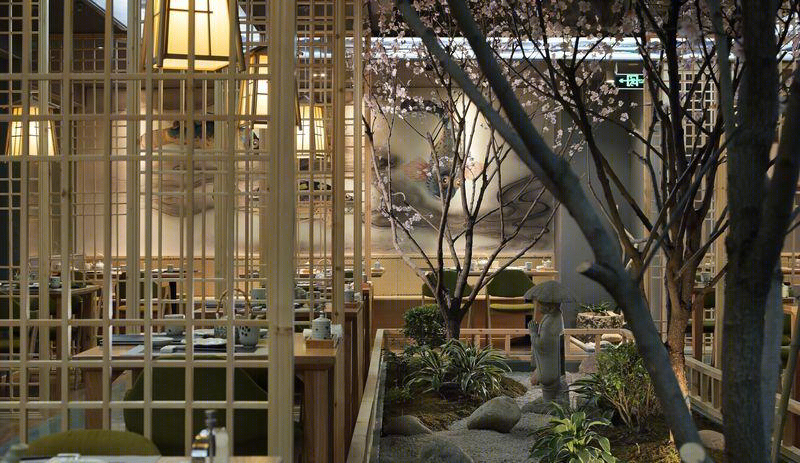 樱花漫舞,品味静谧时光——禾食料理空间设计-8