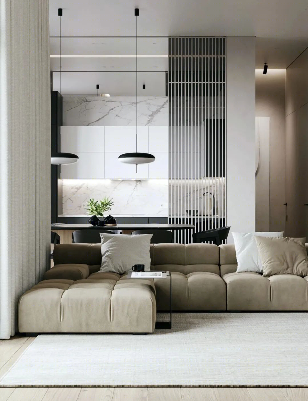 140㎡极简公寓丨俄罗斯设计师ANOVA INTERIOR DESIGN-1