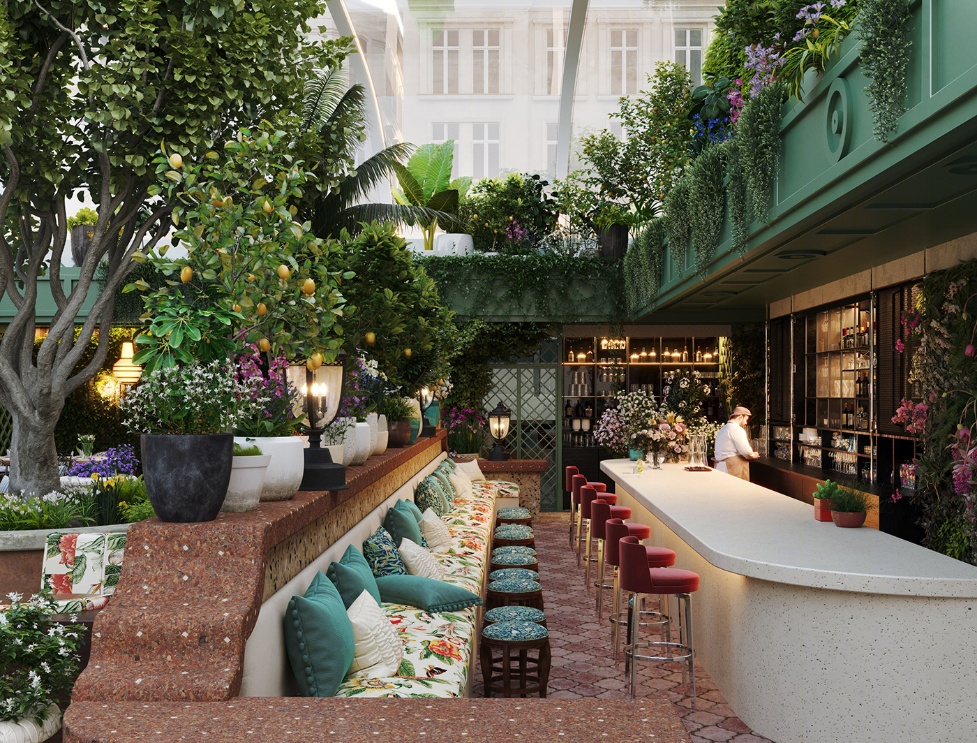 Annabel's Mayfair 商业花园设计丨英国伦敦-2