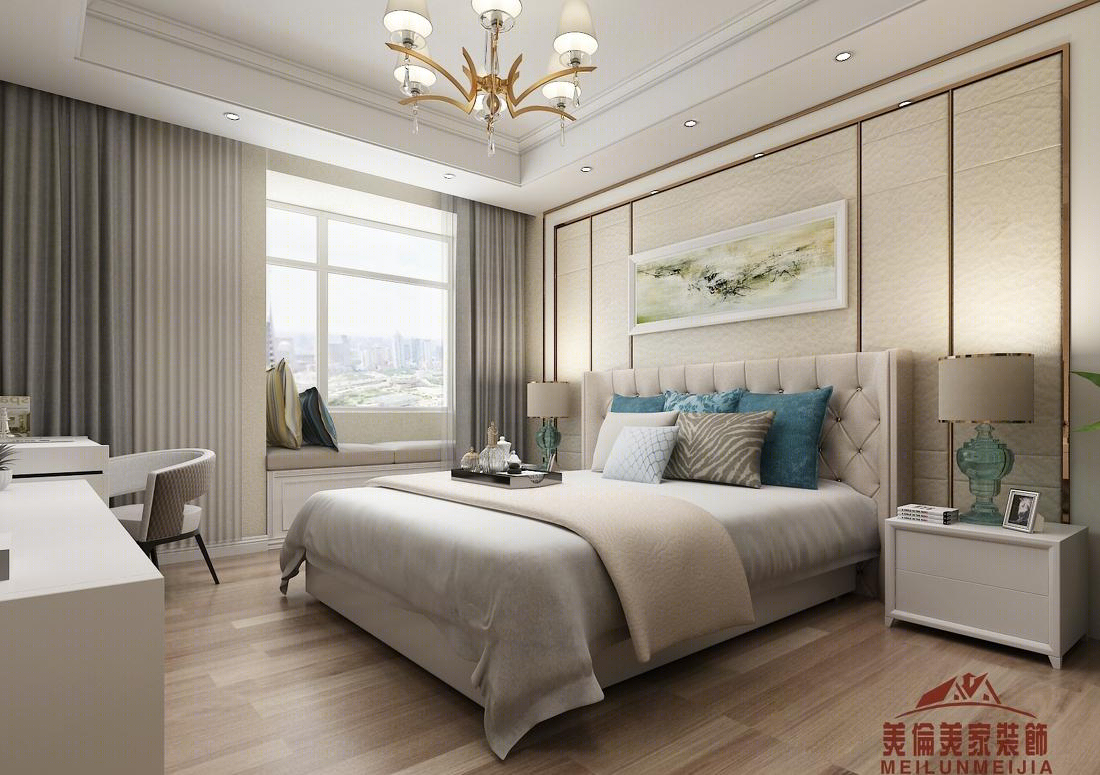 现代全房硅藻泥石材背景墙设计案例-6