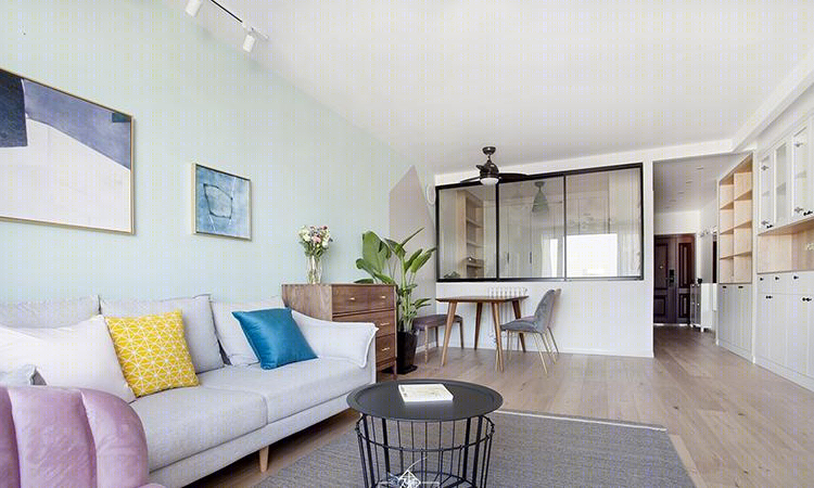 三段式8m储物墙,长条客厅的高效利用法-10