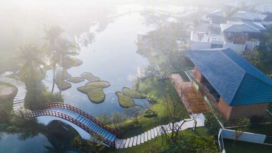 鲁能文昌山海天淇水湾捌号示范区景观-4