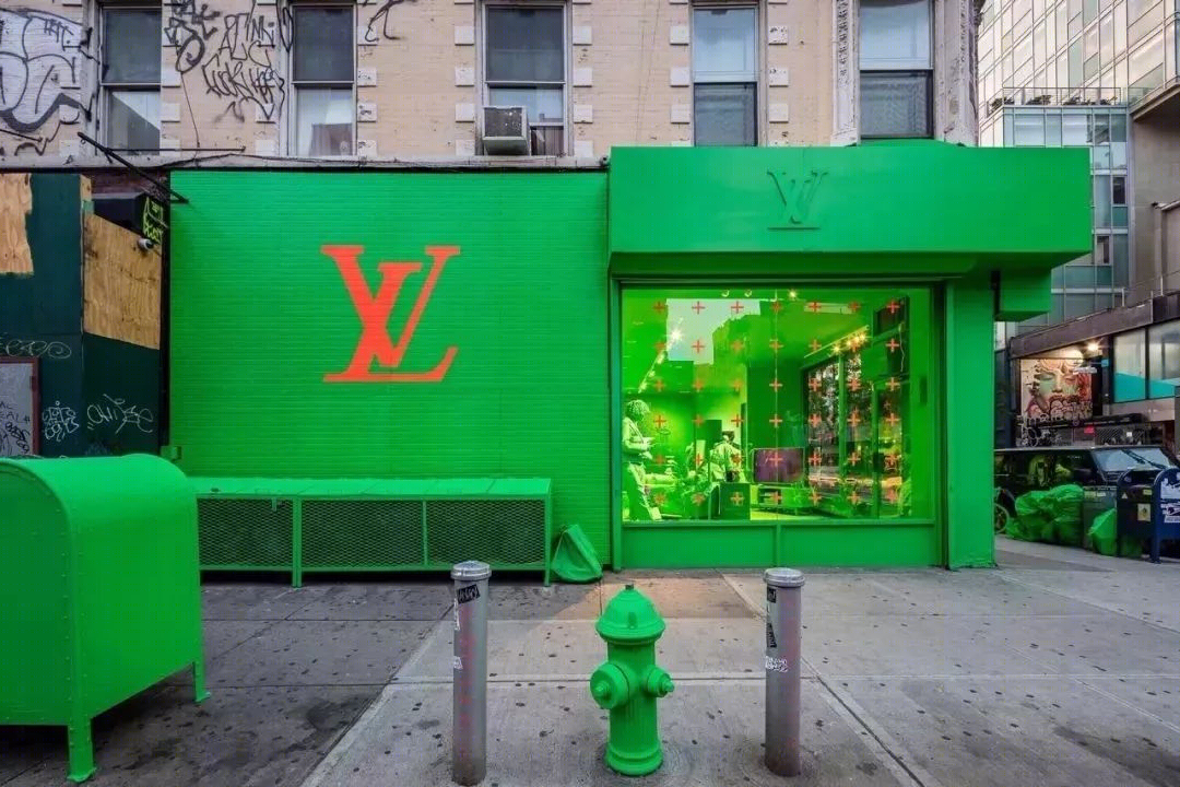 LV 快闪店设计风靡全球，绿色纽约、橙色芝加哥、红色北京-17