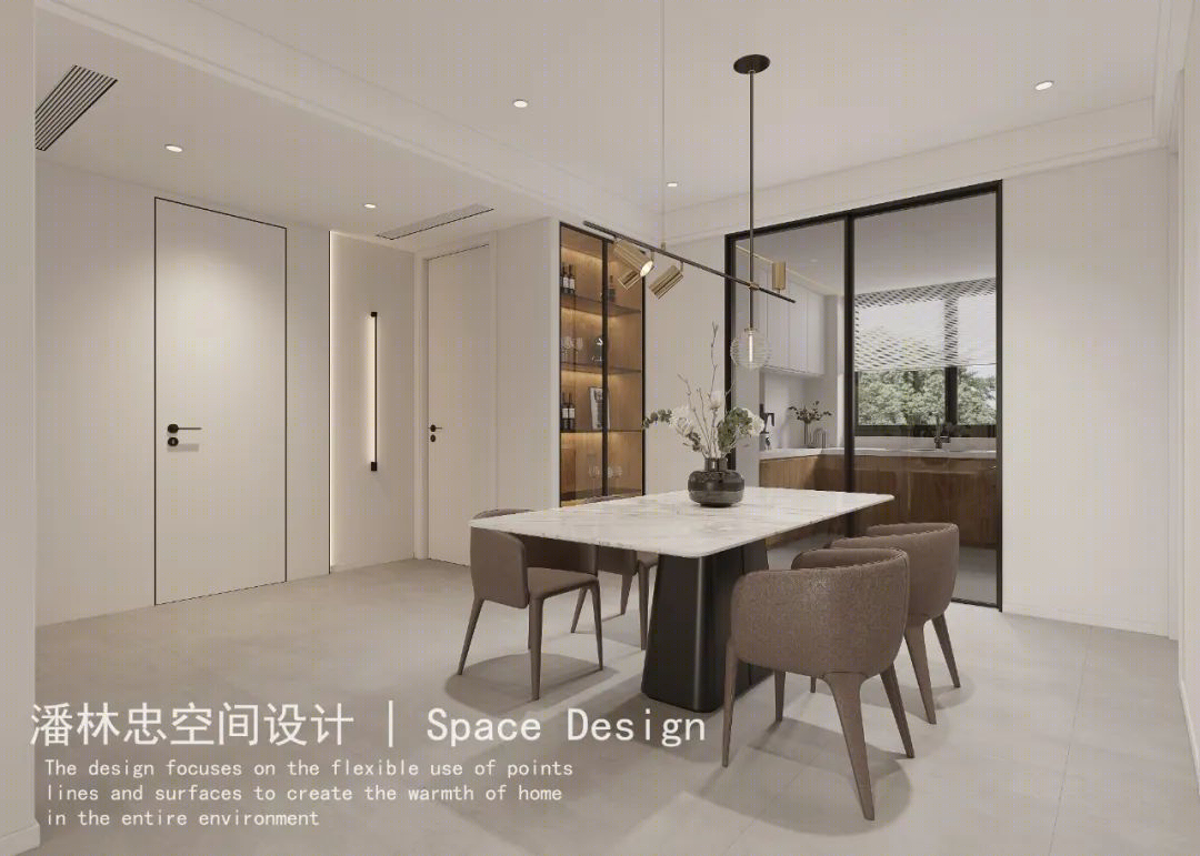 湖州祥生悦山湖 140m²现代简约家居设计丨中国湖州丨潘林忠空间设计-4
