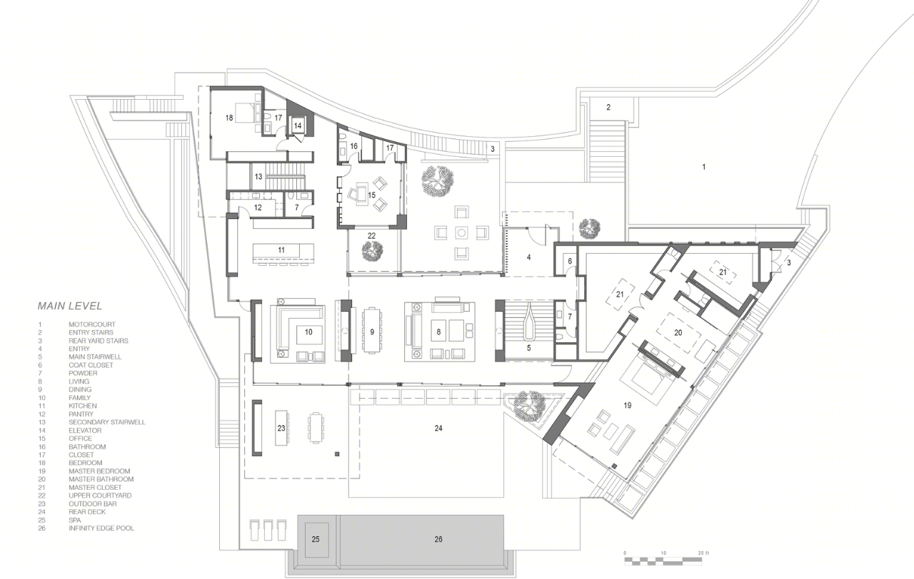 Laurel II House 比佛利山庄奢华别墅设计丨美国洛杉矶丨Annette English and Associates-12