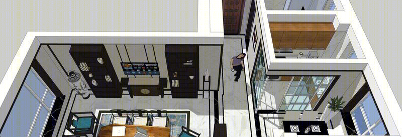 大连亿达蝶园别墅跃层家居设计-3