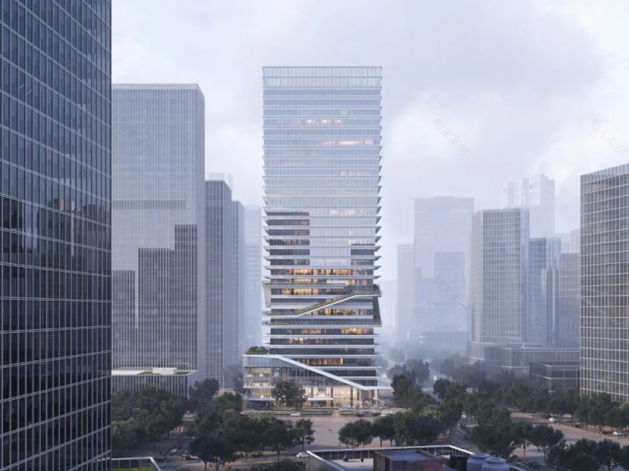 极简现代办公大厦——灵活共享的创意空间-12