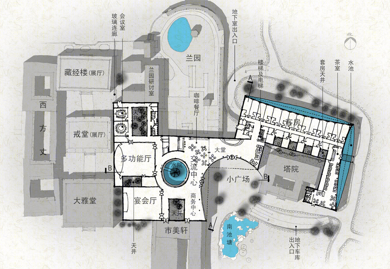 成都杜甫草堂国际文化交流中心建筑设计-29