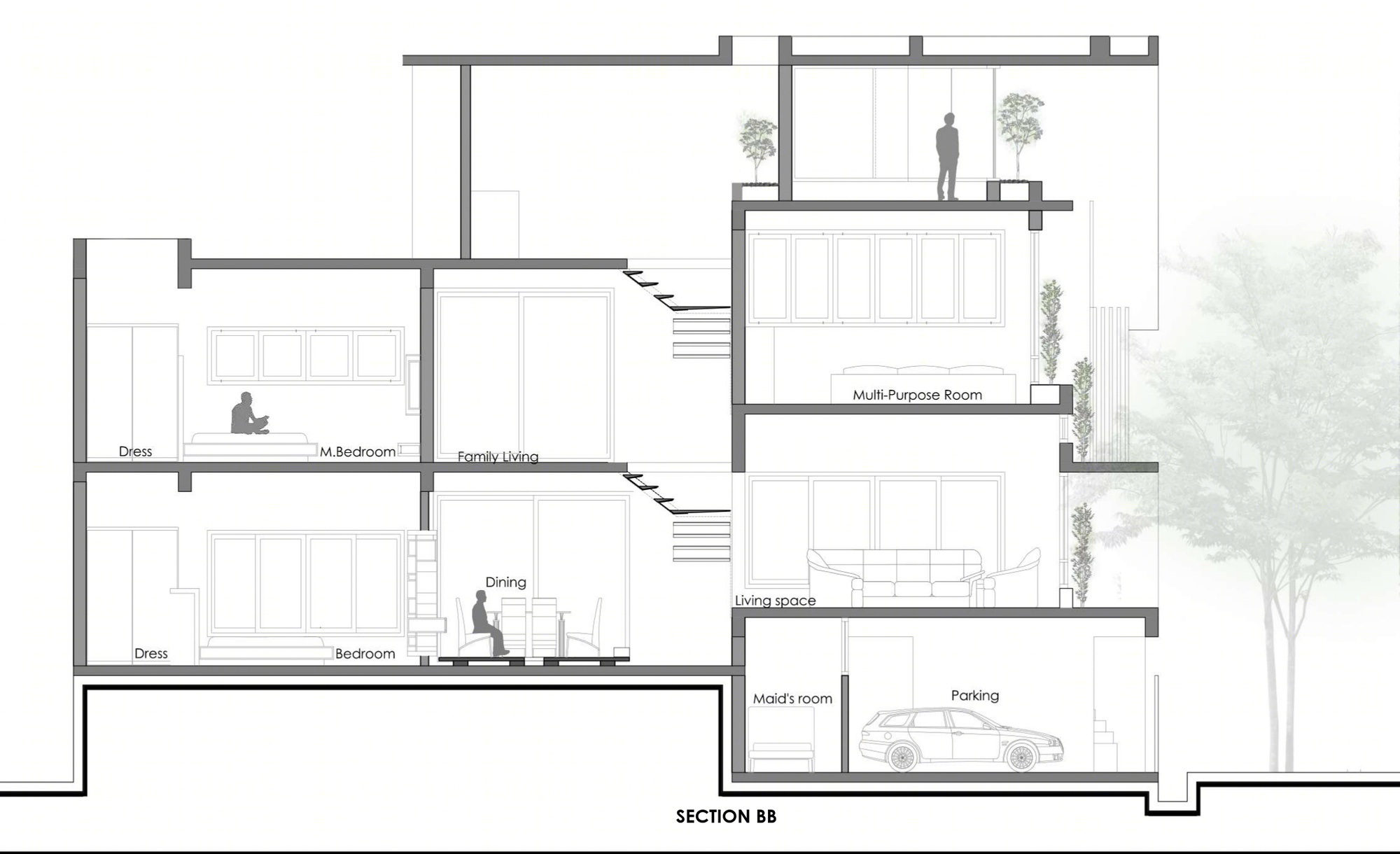 Le Tranquil House · 现代简约的宁静别墅设计丨印度本地治里-2