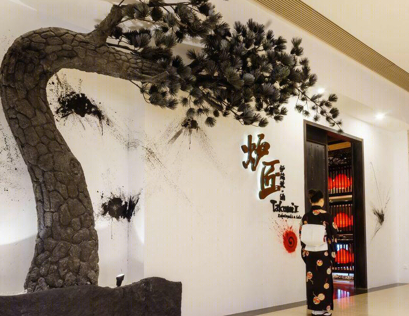 炉匠餐厅 | 浓墨重彩的东方禅意空间-5