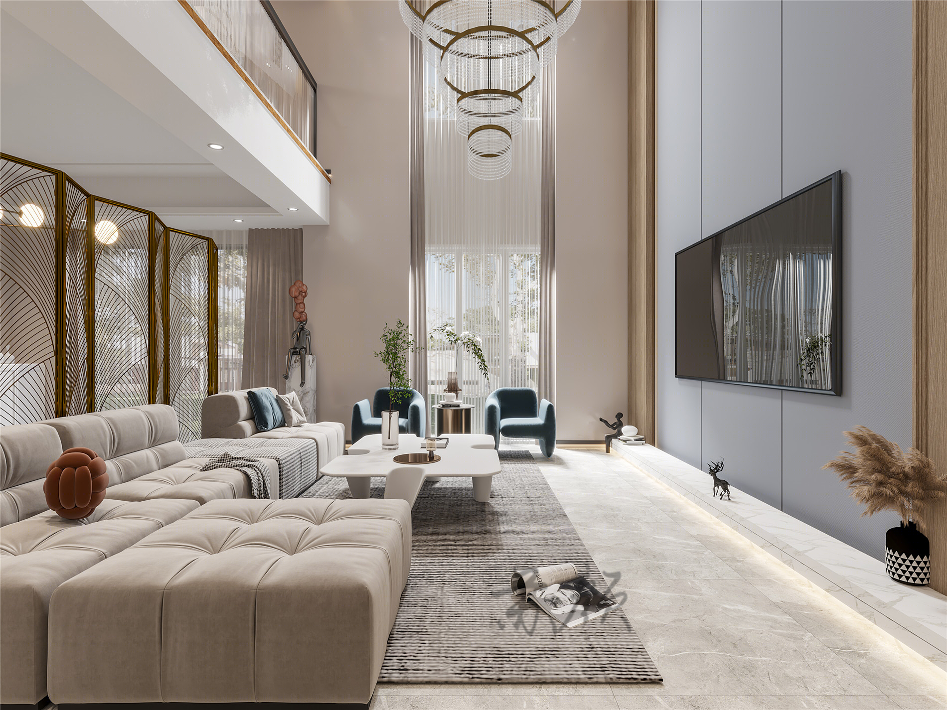 典雅华丽的北欧风别墅设计-5