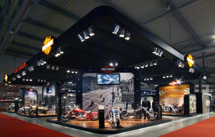 米兰 Harley-Davidson 模块化商店-13