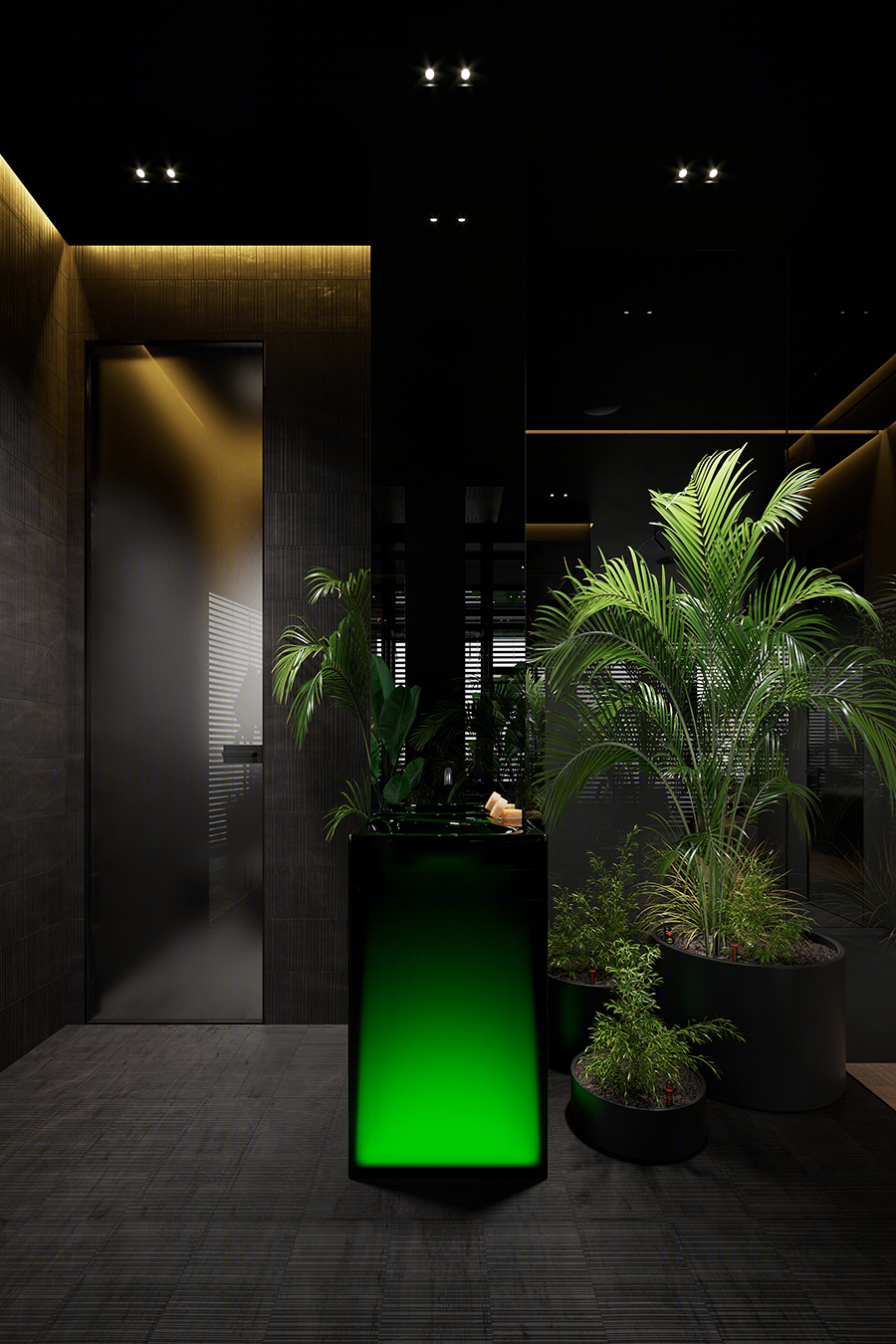 高级黑++自然绿家居空间设计丨Igor Sirotov Architects-41