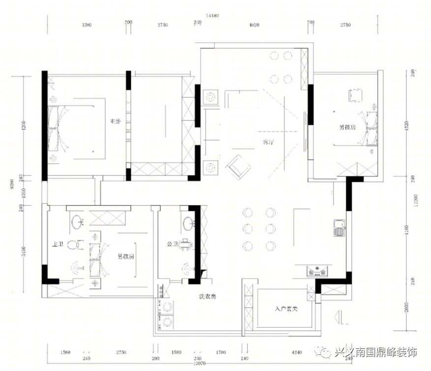 四季花城现代简约家居，黑色与灰色的高级碰撞-17