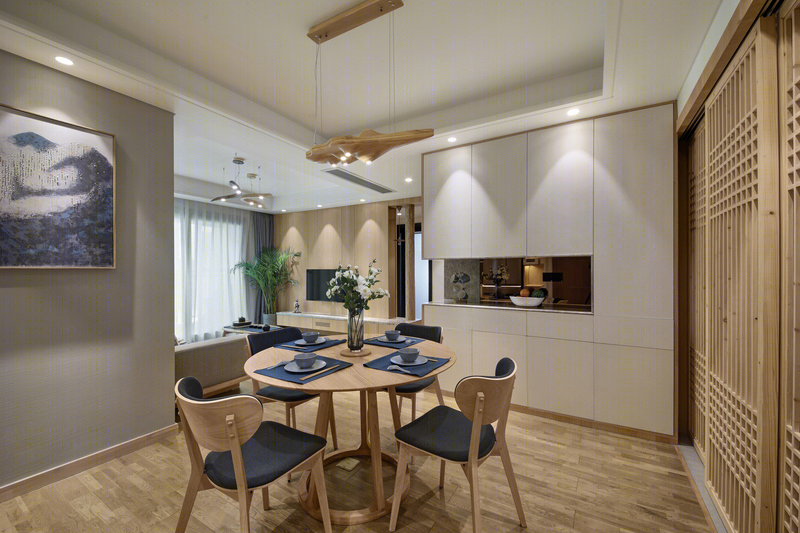 老木头与日式风的完美融合 | 93m²四室两厅改造案例-42
