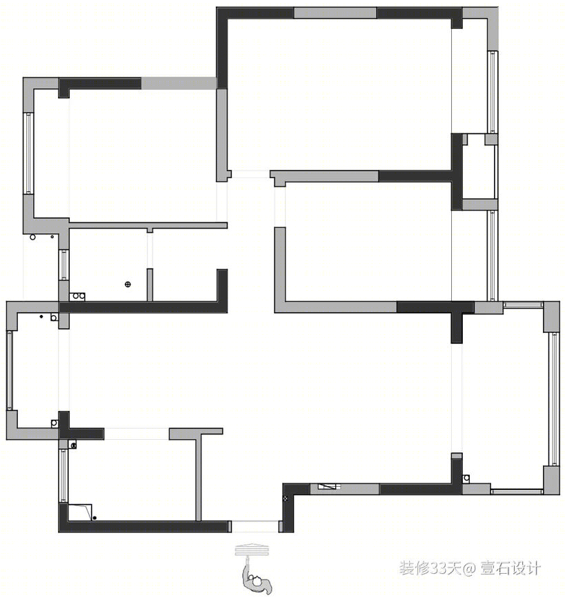 南京 117 平现代简约三室丨中国南京丨壹石设计（南京）-3