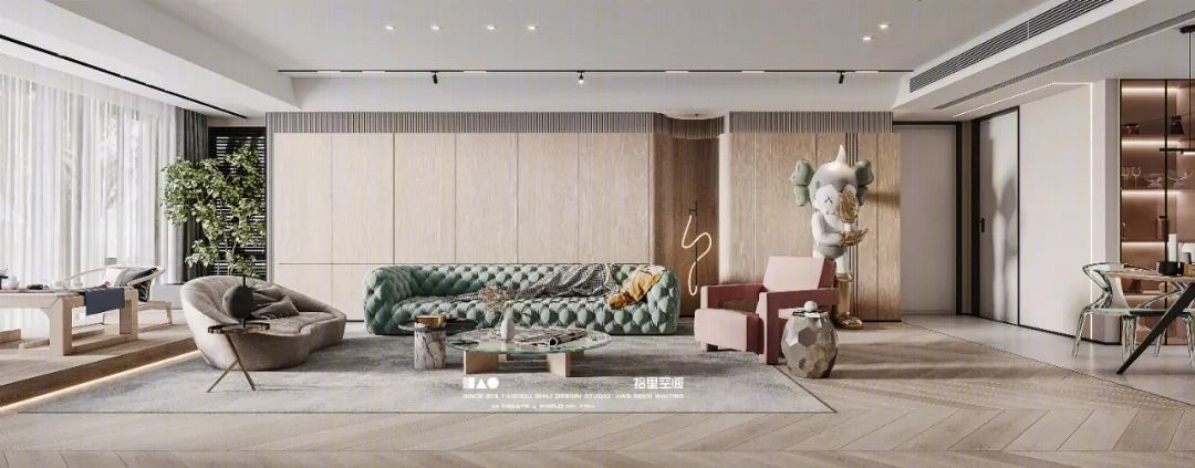 玉环吾悦 180m²原木简约风家居设计丨中国台州丨拾里空间·大宅设计-13