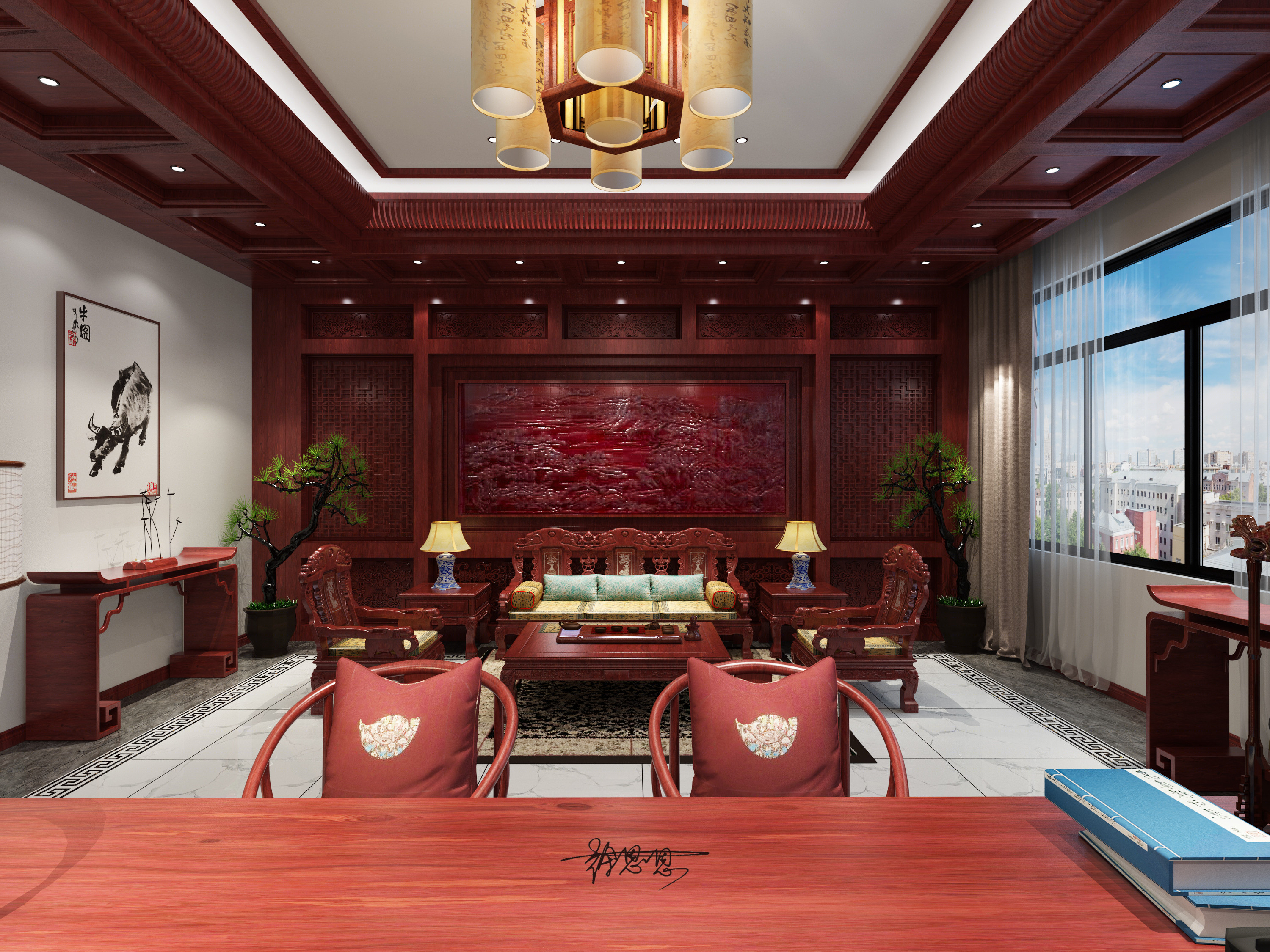 东方意蕴，大象有形——中式古典办公室设计解读-9