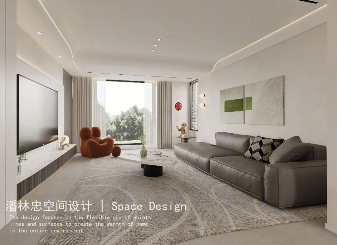 湖州祥生悦山湖 140m²现代简约家居设计丨中国湖州丨潘林忠空间设计-8