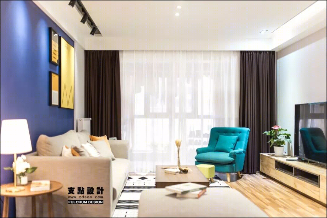 《梦海》支点设计，现代简约蓝调空间-19