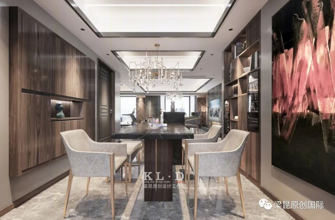 江畔大地 170㎡高层住宅 | 绅士格调,醇厚而温暖-12