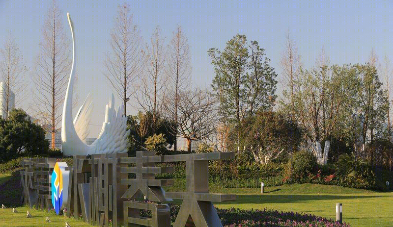 杭州莱蒙水榭春天样板间——现代简约风格的景观设计-8