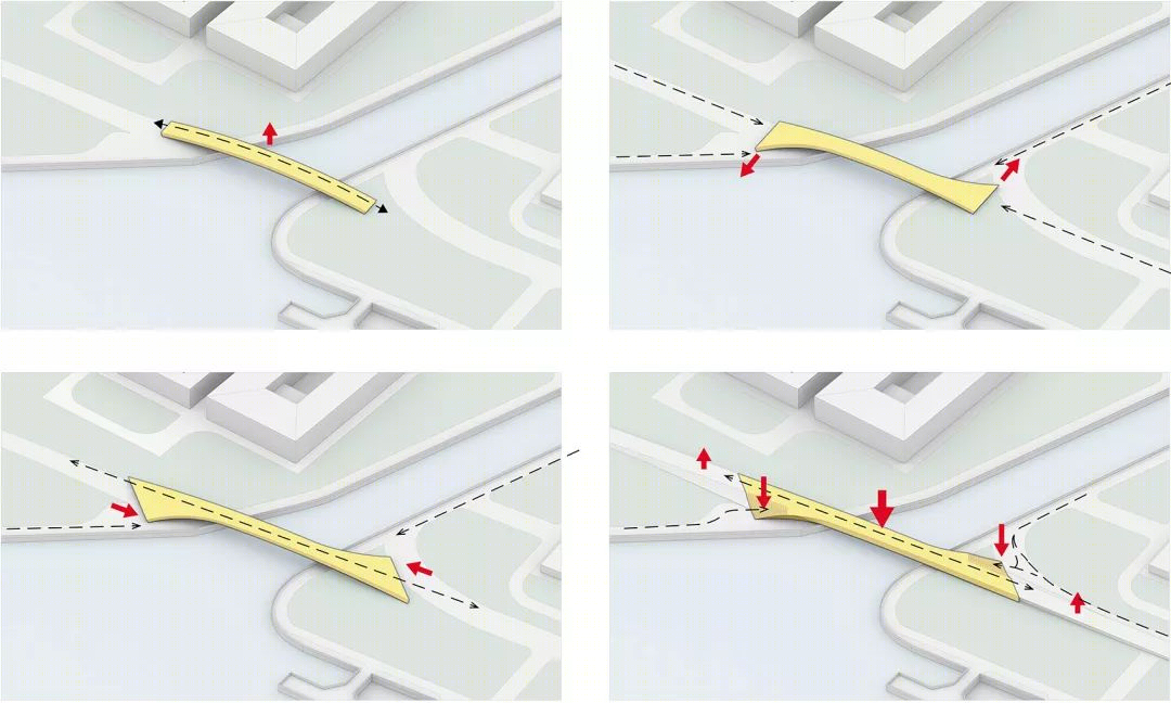 上海黄浦江东岸“云桥”设计，融合景观交通建筑绿地-9