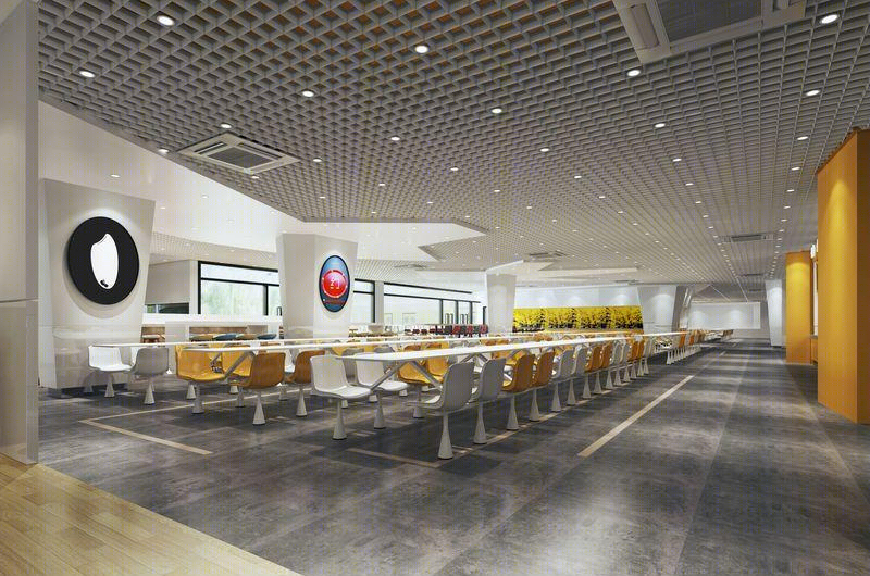 学校食堂,打造舒适自然的校园就餐空间-3