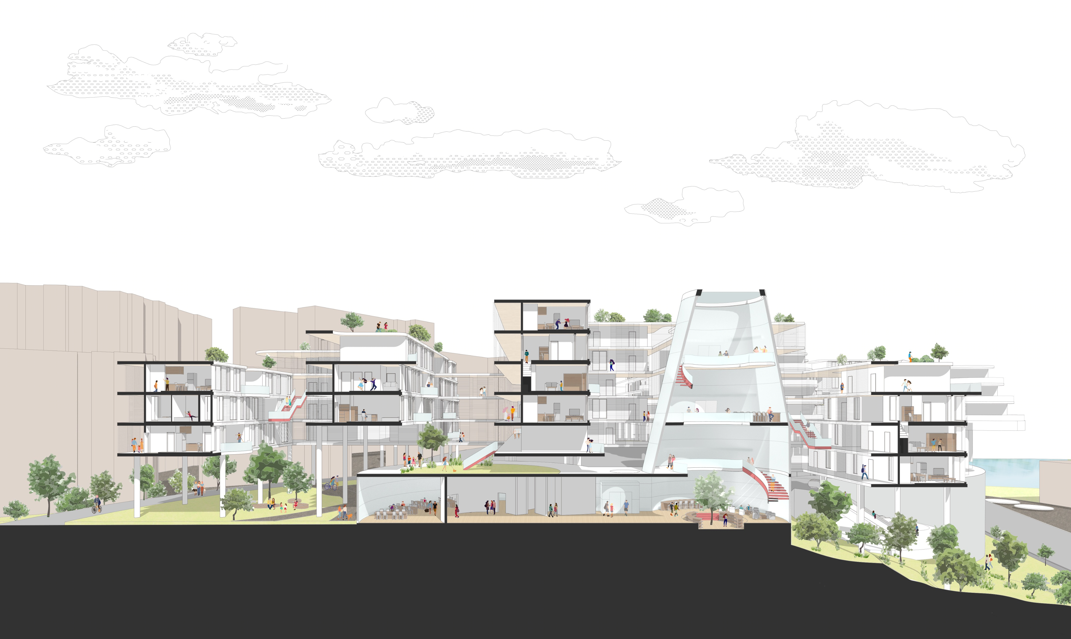 首尔新区软曲线下的新型紧凑城市设计-21
