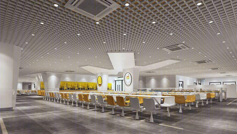 学校食堂,打造舒适自然的校园就餐空间-4