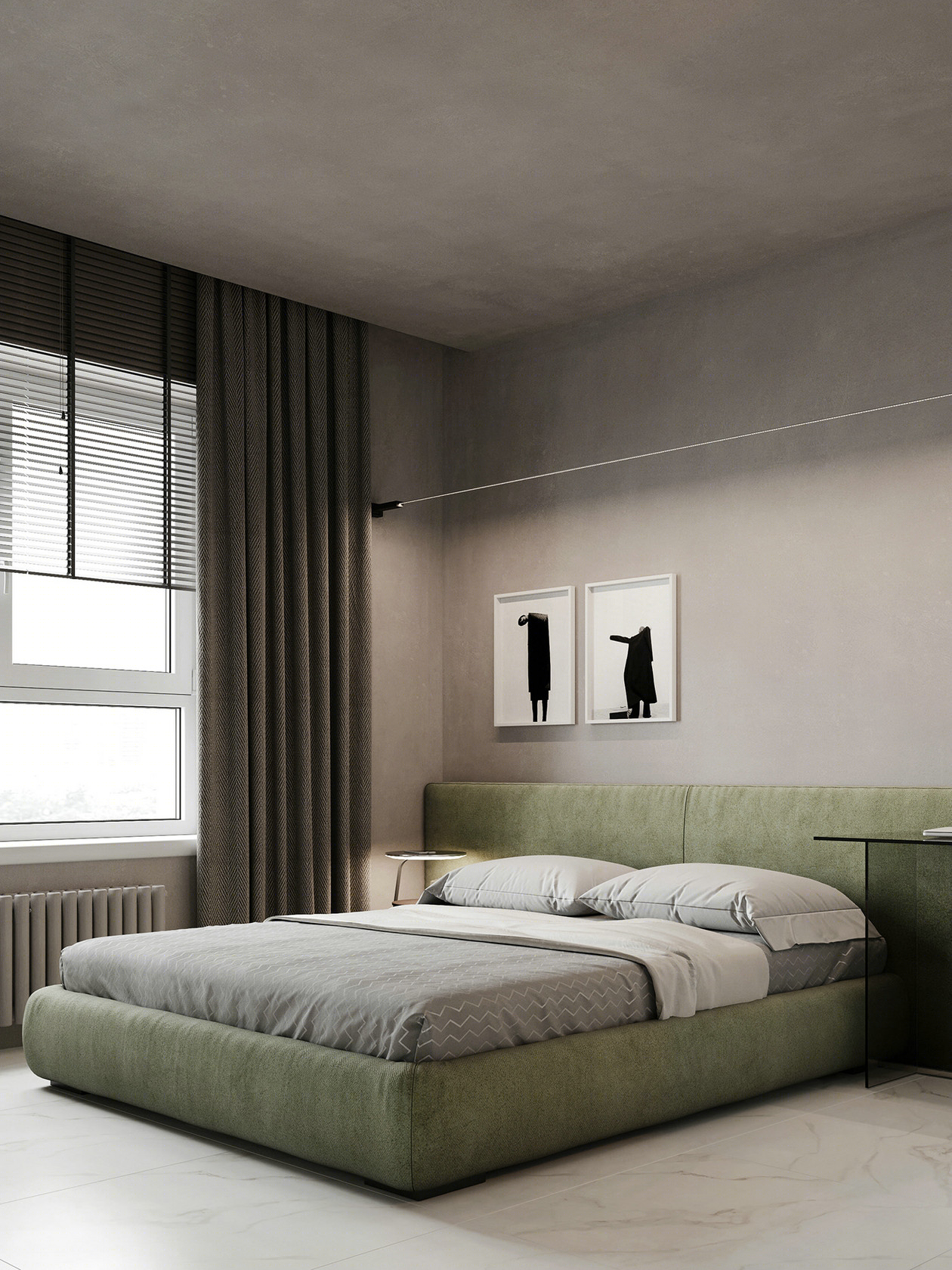 高级灰+绿色 打造出既清爽又舒适的住宅-29