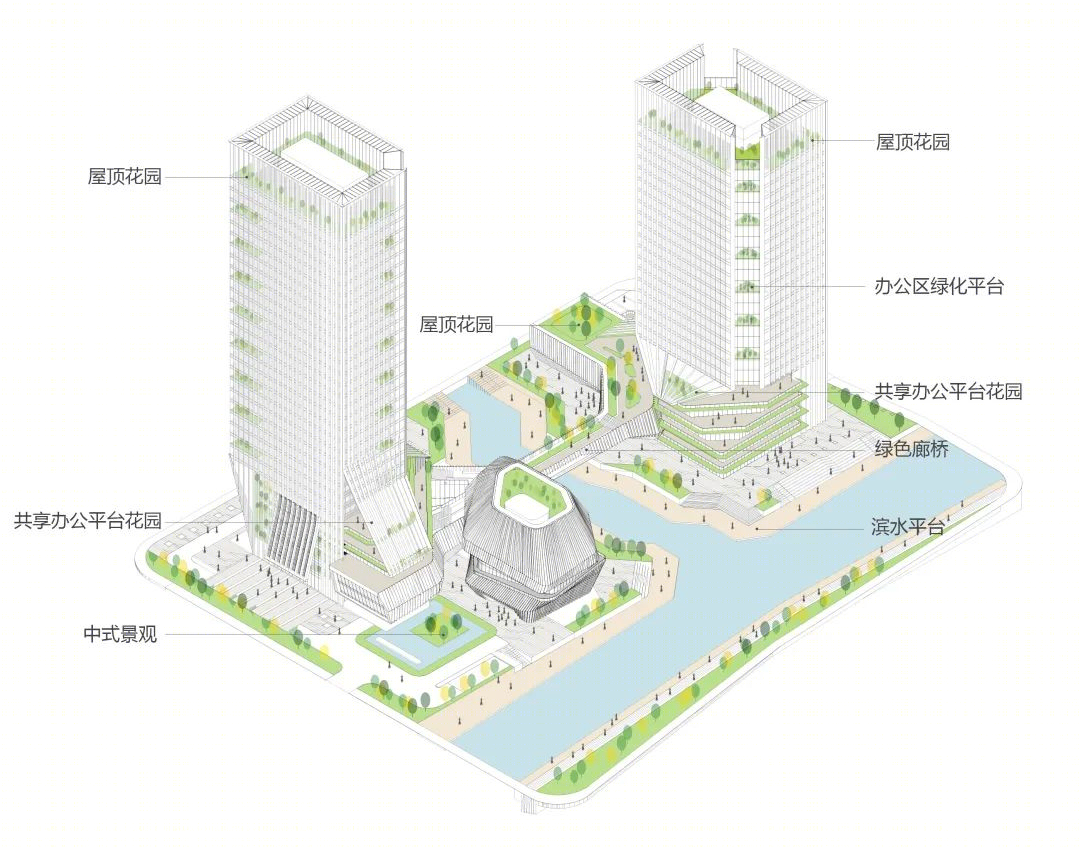 苏州高铁新城双子塔丨中国苏州丨GEN简和工作室-48