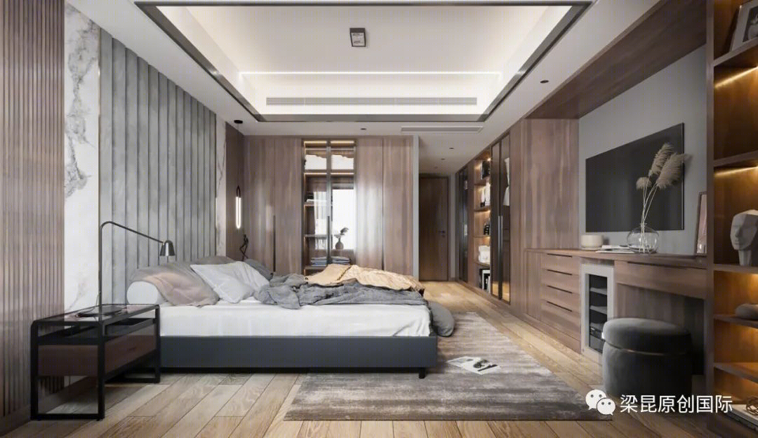 江畔大地 170㎡高层住宅 | 绅士格调,醇厚而温暖-26
