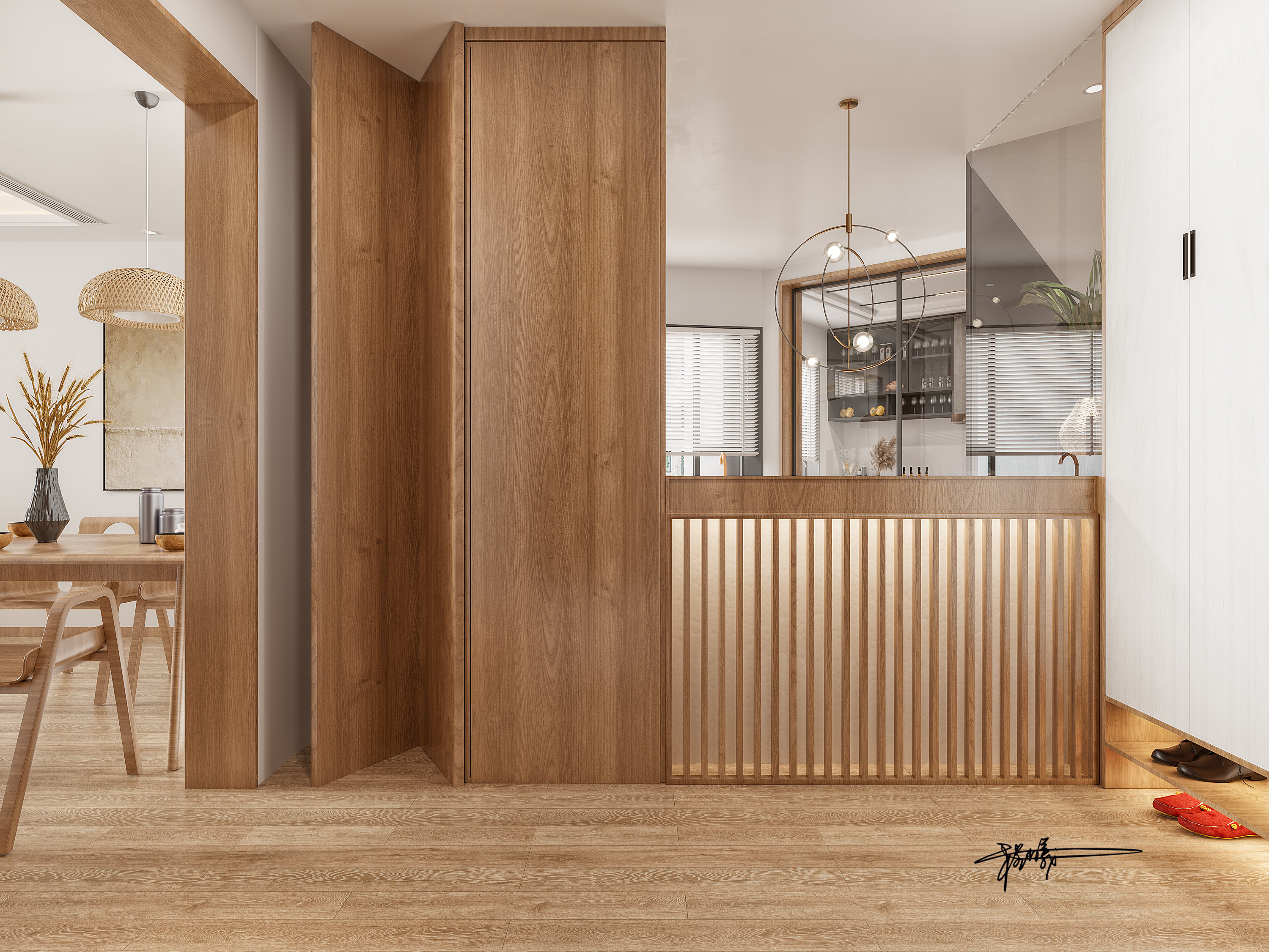 简约原木风,亲切质朴的自然系住宅-5