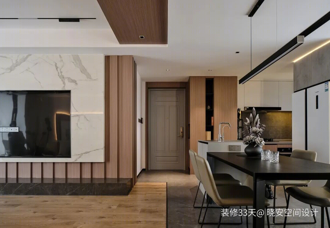 现代质感三室改造丨中国无锡丨晓安空间设计(苏州)-6